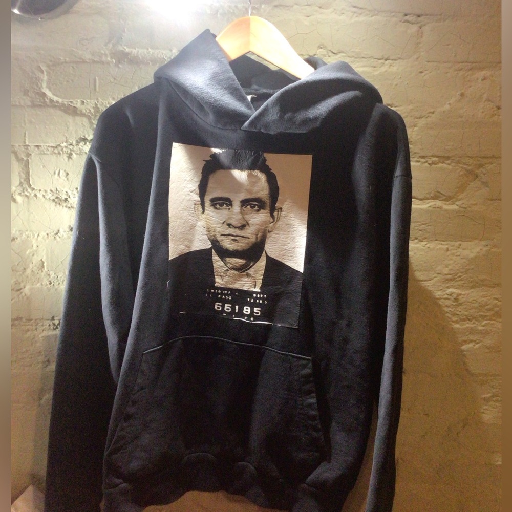 NEW! Los Angeles Apparel X Ruxpinsrags Black Graphic Cash Mug Shot  Sweatshirt